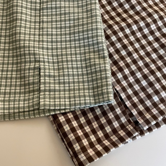 Brandy Melville Plaid Mini Skirts Shirt One Size Preppy Short Academia - Picture 3 of 15